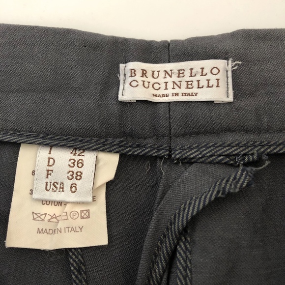 Brunello Cucinelli Blue Linen Shorts - Picture 6 of 6